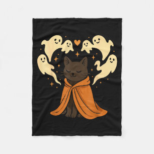 Cat Meme Soky Cute Black Halloween  Fleece Blanket