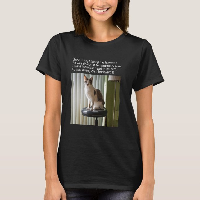 Cat Meme Tshirt Silly Cat Funny Kitty Meow Hiss Ki (Front)