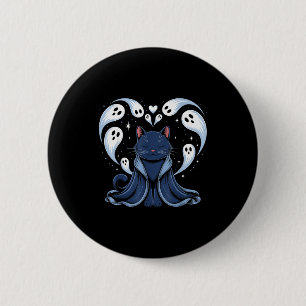 Cat Meme Wizard Soky Fantasy Kitty  Button
