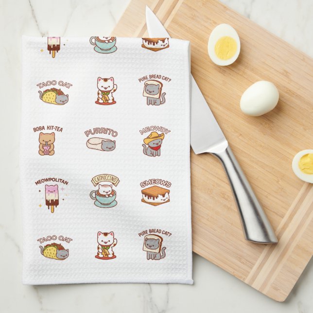 CAT MEMES Kitchen Towel (Quarter Fold)