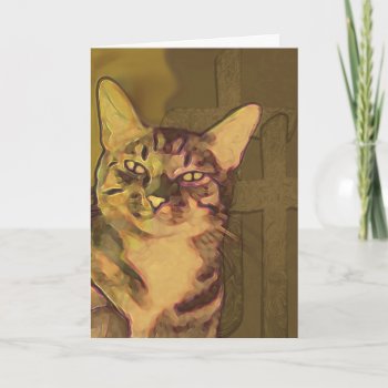Cat Memorial Card by FXtions at Zazzle