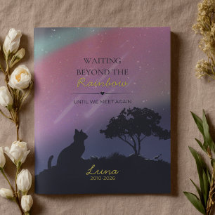 Cat Memorial Card Rainbow Bridge Sympathy