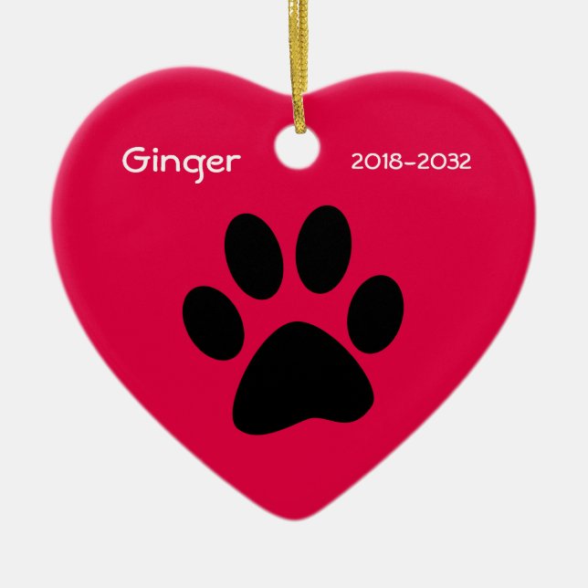 Cat Memorial Christmas Ornament (Front)