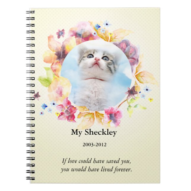 Cat Memorial Custom Photo Journal (Front)