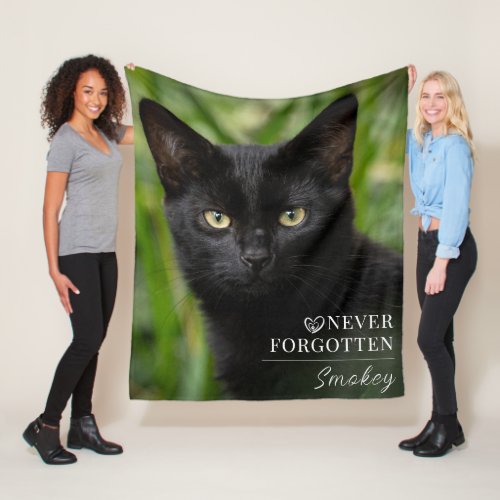 Cat Memorial Gift  Pet Loss Keepsake Fleece Blanket
