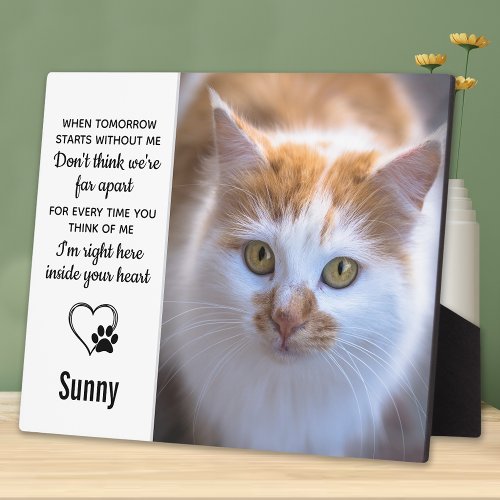 Cat Memorial Gift _ Pet Loss Remembrance Keepsake Plaque