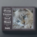 Cat Memorial Gift - Pet Sympathy Gift - Pet Loss Plaque<br><div class="desc">Celebrate your best friend with a custom pet memorial plaque . This unique photo plaque is the perfect gift for yourself, family or friends to honor those loved . We hope your photo cat memorial plaque will bring you joy , peace , and happy memories . Quote " Your life...</div>