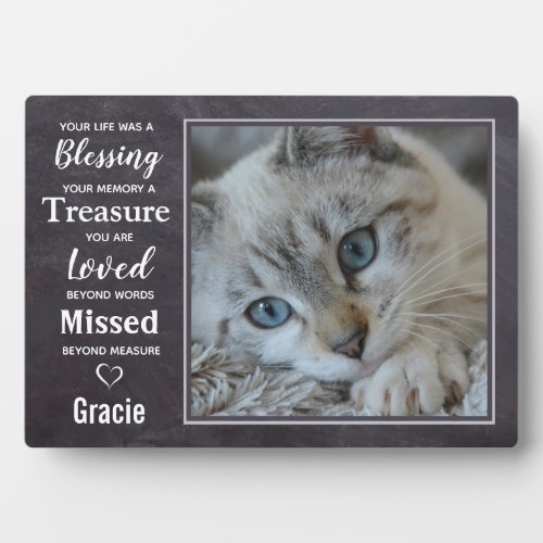 Cat Memorial Gift _ Pet Sympathy Gift _ Pet Loss Plaque