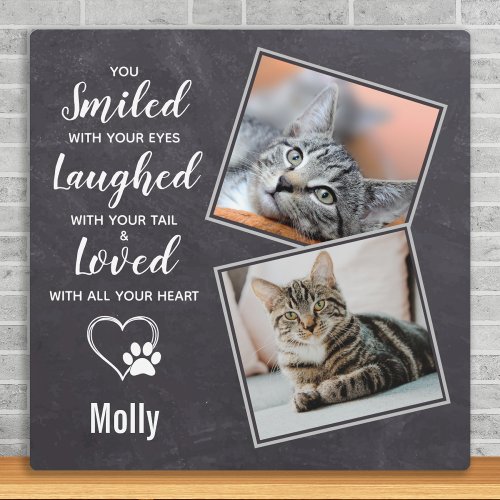 Cat Memorial Gift_ Sympathy Cat Pet Loss Keepsake Plaque