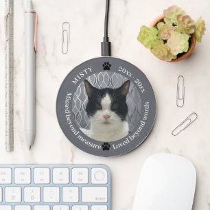 Cat Memorial Missed Beyond Measure Pet Photo Wireless Charger
