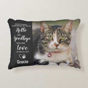 Cat Memorial Pet Loss Accent Pillow