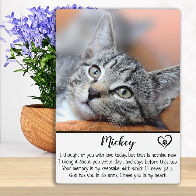 Cat Memorial- Pet Loss Keepsake Gift- Cat Sympathy Plaque (Creator Uploaded)