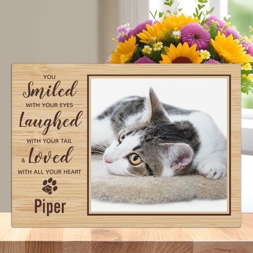 Cat Memorial Pet Loss Photo Plaque
