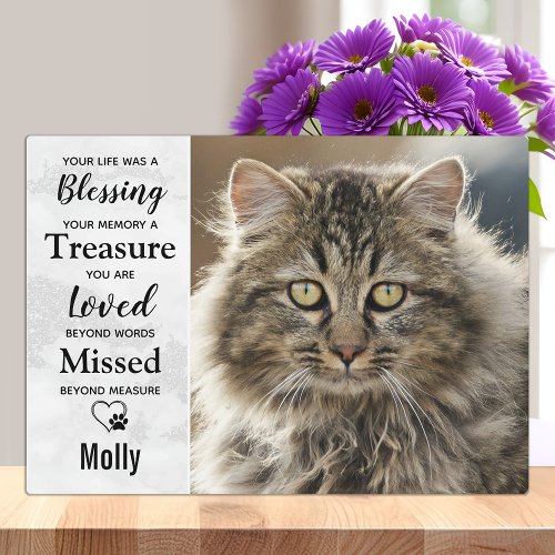 Cat Memorial Pet Loss Plaque