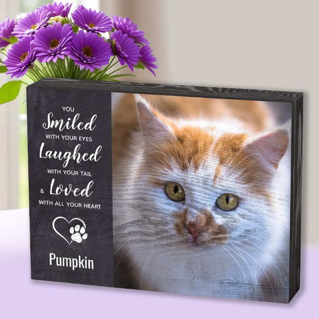 Cat Memorial - Pet Loss Remembrance Pet Memorial Wooden Box Sign (Creator Uploaded)