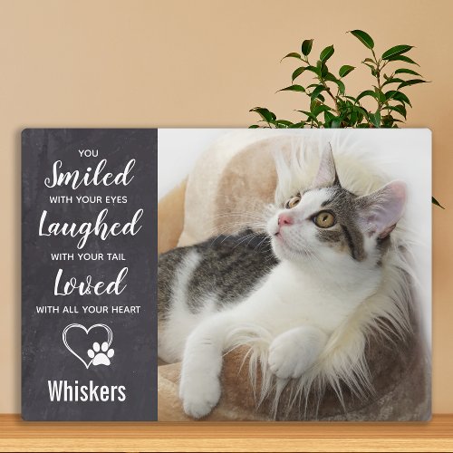 Cat Memorial_ Pet Loss Sympathy Keepsake Cat Photo Plaque