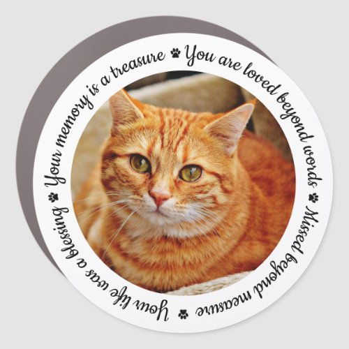 Cat Memorial Photo Car Magnet