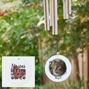 Cat Memorial Photo Wind Chime