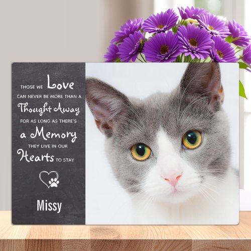 Cat Memorial Remembrance Photo Plaque