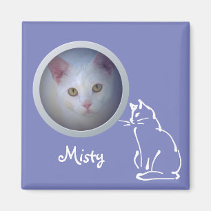 Cat Memory Add a Photo - Sweet Custom Pet Memorial Magnet
