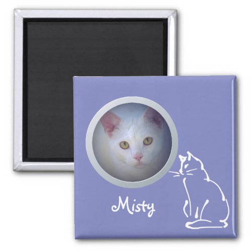 Cat Memory Add a Photo _ Sweet Custom Pet Memorial Magnet
