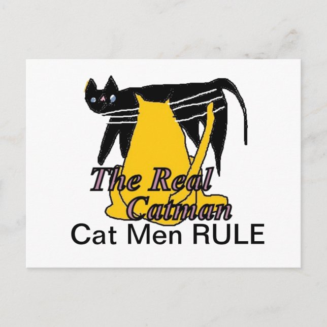 Cat Men Rule Card (Front)