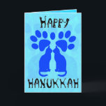 Cat Menorah Chanukah Cards<br><div class="desc">Cat Menorah. Happy Hanukkah. Chanukah design for cat lovers.</div>