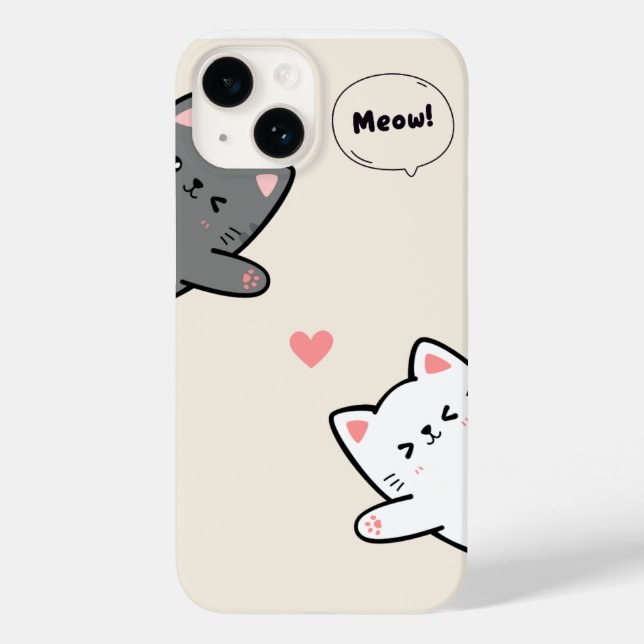 CAT MEOW DESIGN PHONE COVER (Back)