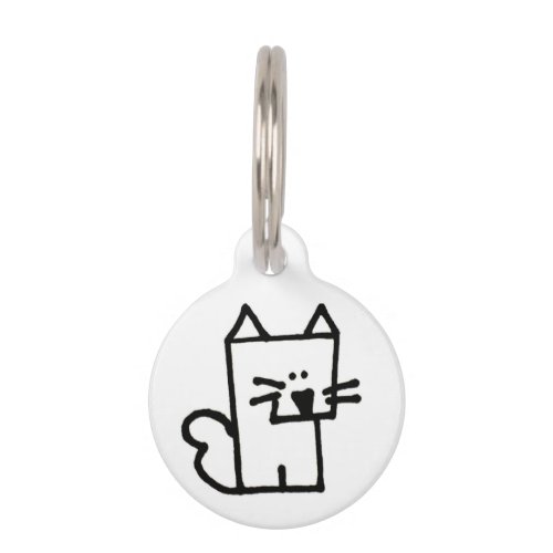 Cat Meow Meepple Round Pet Tag