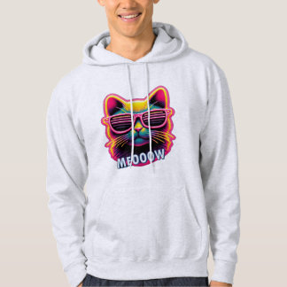 Cat Meow with sunglasses T-Shirt Hoodie