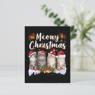 Cat Meowy Family Matching Christmas Pajamas Santa