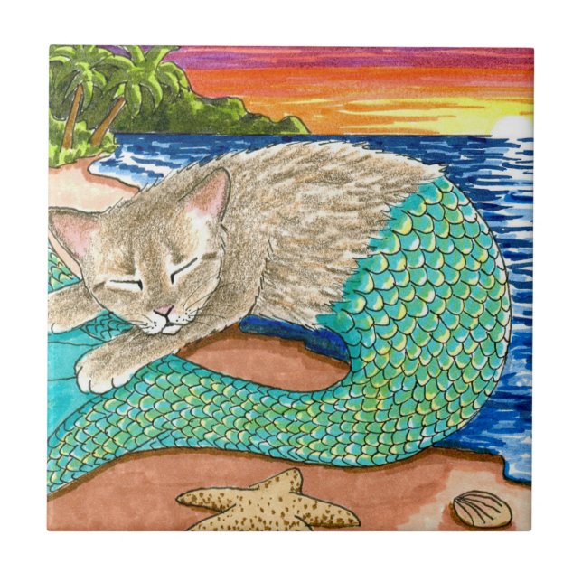 Cat Mermaid 23 Tile (Front)