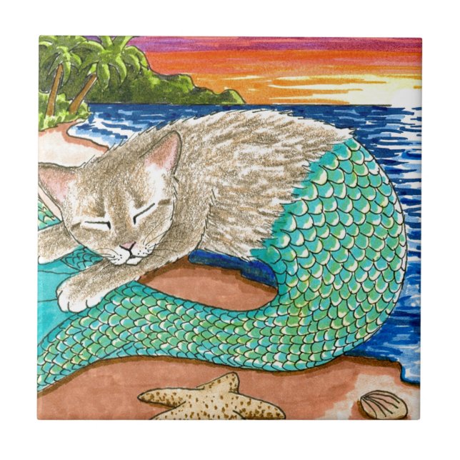 Cat Mermaid 23 Tile (Front)