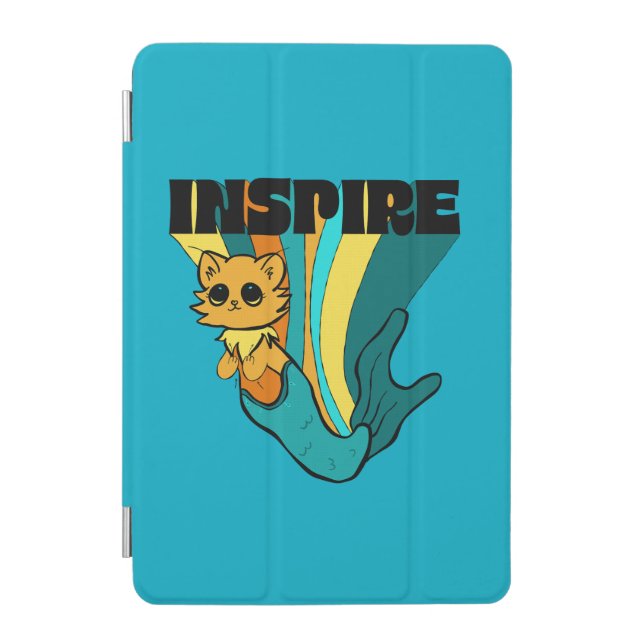 Cat Mermaid ASL Inspire Spiral Photo Notebook iPad Mini Cover (Front)