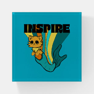 Cat Mermaid ASL Inspire Spiral Photo Notebook Paperweight
