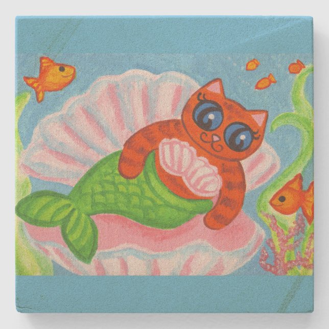 Cat Mermaid Coaster  (Front)