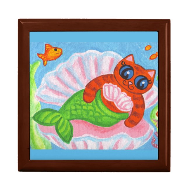 Cat Mermaid Jewelry Box (Front)