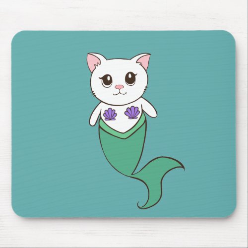 Cat Mermaid Purrmaid Kitty Cat Meow Mouse Pad