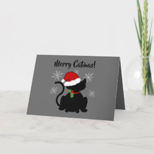 Cat "Merry Catmas! 5"x7" Christmas Card