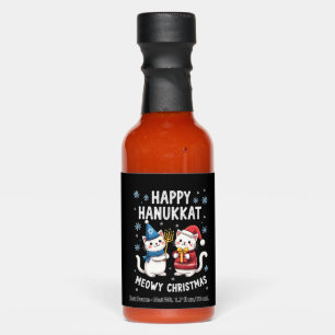 Cat Merry Christmas Happy Hanukkah Jewish Christia Hot Sauces
