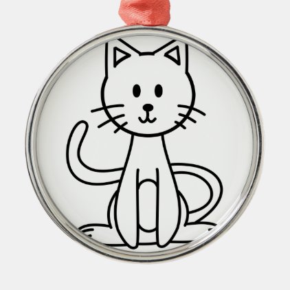 Cat Metal Ornament