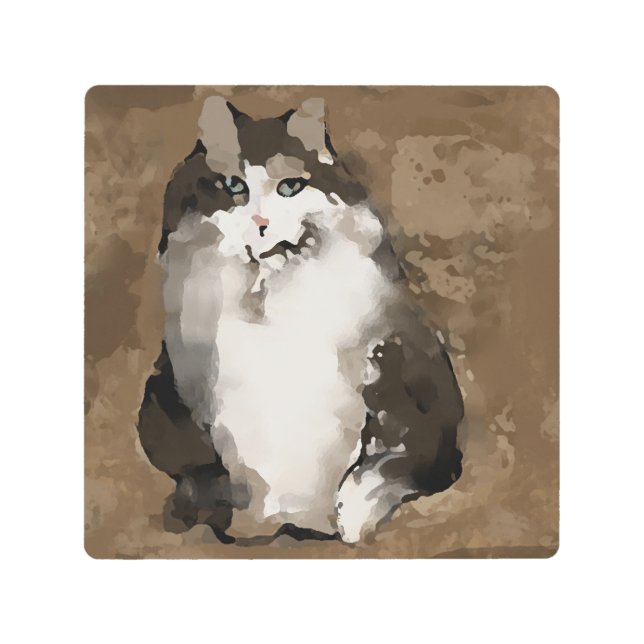 Cat  metal print (Front)