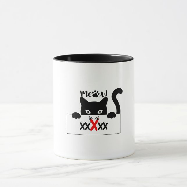 Cat Mew Mug Collection for Feline Enthusiasts (Center)