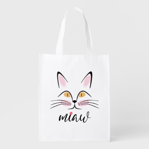 Cat Miaw Grocery Bag