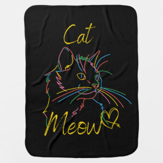 cat miaw lovers baby blanket