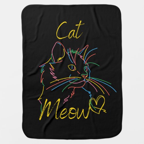 cat miaw lovers baby blanket