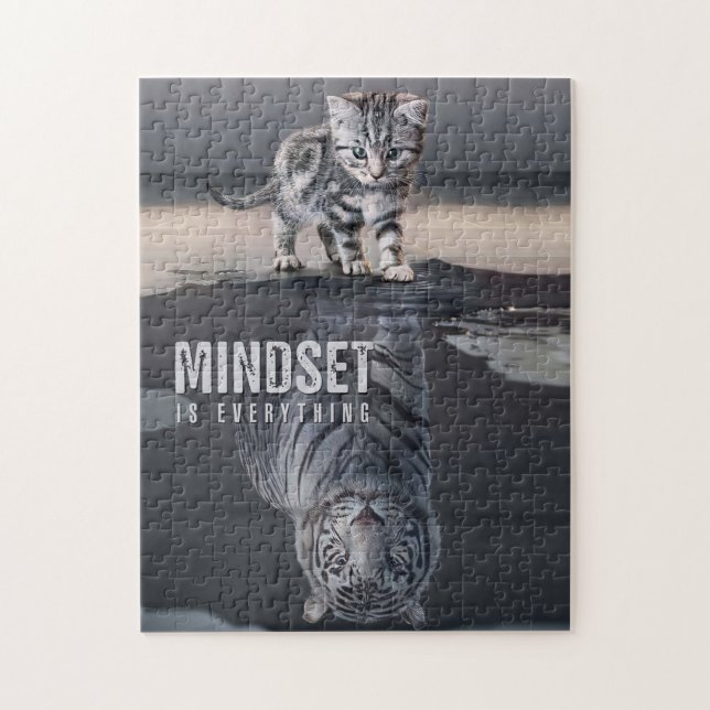Cat Mindset Is Everything Jigsaw Puzzle (Vertical)