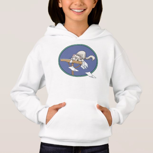 Cat mischief pattern hoodie (Front)