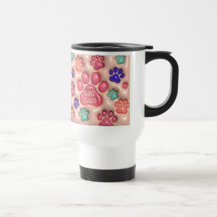 Cat Mom 3D Puff Printed Design Tumbler Travel Mug