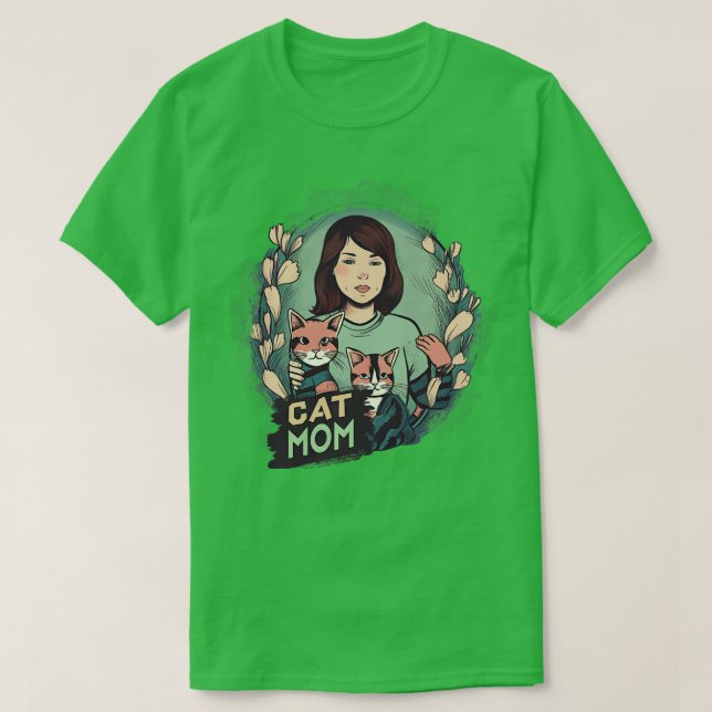 Cat Mom 6 T-Shirt (Design Front)